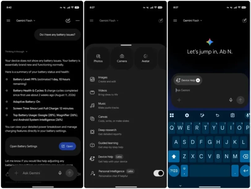 פיצ'ר Device help ב-Gemini (מקור 9to5google)