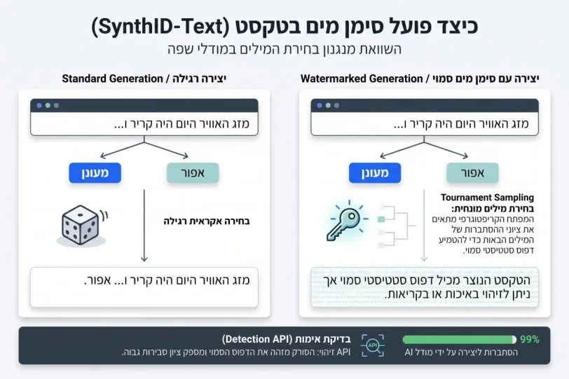 אופן פעולת סימן המים בטקסט