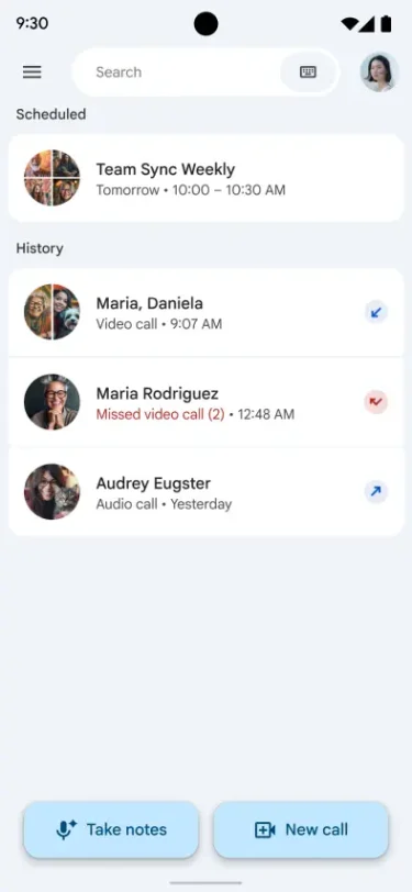 Take notes for me ב-Google Meet (מקור גוגל)