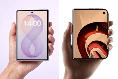 iPhone Du מול Galaxy Z Fold8 (קרדיט: Apple ו-Samsung)