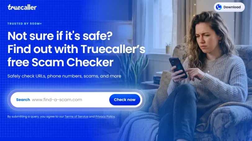 Truecaller Scam Checker (מקור Truecaller)