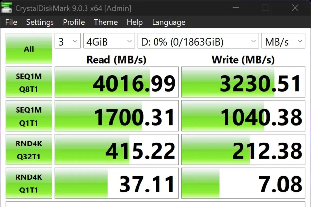 SanDisk Extreme PRO V3 מבחן ביצועים CrystalDiskMark