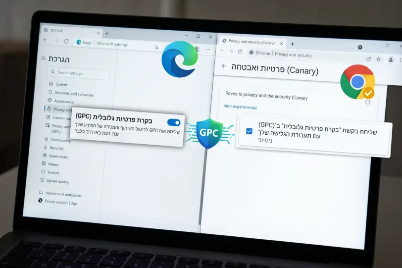 הוספת תמיכה בתקן GPC בדפדפני ה-Chrome ו-Edge