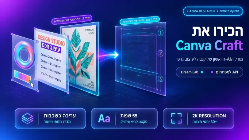 תוצר עם עברית ב-Canva Craft (תמונה באמצעות Canva)